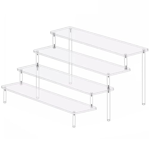 Estante acrílico transparente para exhibición de muñecas, estante magnético apilable de 3 niveles para muñecas, perfumes y cosméticos (39,5 x 27 x 20 cm), ideal para coleccionistas y nizers