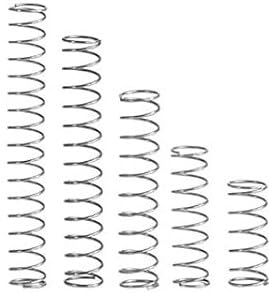 IMPRINT Compression Springs Assortment Kit, Steel, Zinc Plated, Silver, 0.3x4mm, Lengths 10 to 30mm, 5 Different Sizes, 5 Pieces-image-25