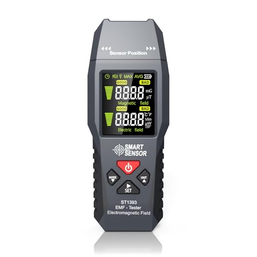 EMF Meter, Handheld LCD EMF Tester, Digital Electromagnetic Field Radiation Detector for Home, Office, Car, Electric Vehicle, Outdoor, Pregnancy Protection