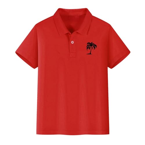Tween Boys Girls Pique Polo Shirts Short Sleeve School Uniform Shirts Palm Tree Aesthetic Tops Kids Collared Tops4