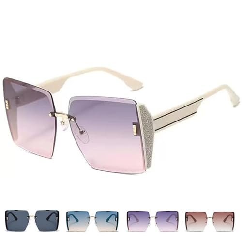 Sunglasses for Women Large Frames,Square Oversized Sunglasses,Gradient Sunglasses (Grey Pink)