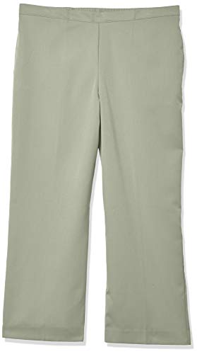 Alfred Dunner Women's Chesapeake Bay Twill Pants - Short Length, Sage, 14 Short