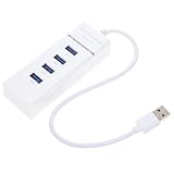 Hub d'extension USB : utilisez le hub USB pour des transferts de données ultra-rapides jusqu'à 5 gbit/s ; suffisamment rapide pour transférer un film haute définition en quelques secondes