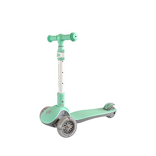 Twenty Go - Patinete Infantil de 3 Ruedas con Luces - Manillar Ajustable 57 a 77cm (Menta)