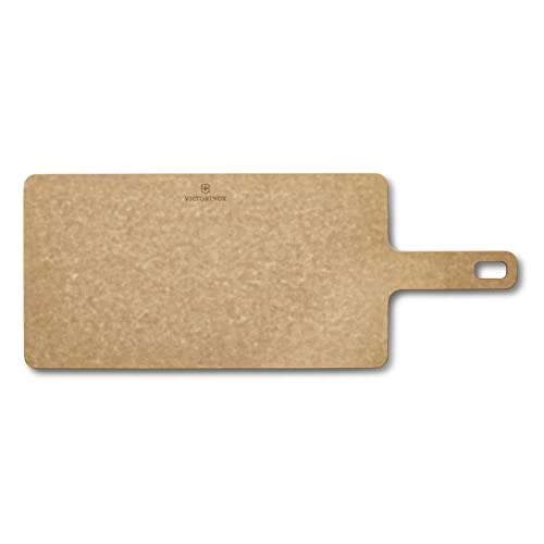 Victorinox Chopping Board mit Servier-Griff, Handy Serie Cutting Board, 35.6 x, 19 x, 0.5, Durable, Dishwasher Safe, Brown