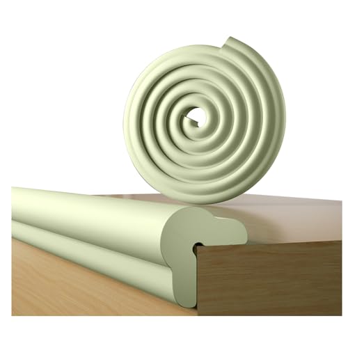 Image of Foam Edge Protector for Baby and Corner Guards, 6.5ft Edge 4Corners,Green | Pre-Taped Baby Proofing Corner Edge, Child Baby Proof Bumpers, Suitable for Coffee Table Desk Furniture Fireplace