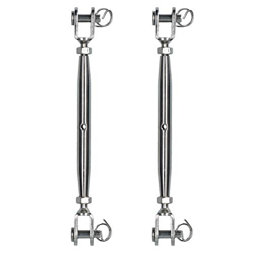 AB Tools Rigging Screw 6mm Jaw to Jaw Turnbuckle Straining Marine Grade Stainless 2PK miniatura 1