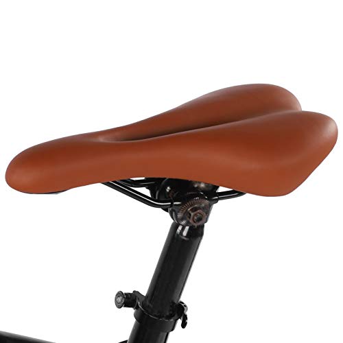 自転車用シート、耐衝撃性の中空サドルサドル、厚くする厚くする中空自転車用シートロードバイクアウトドア用マウンテンバイクキャンプ(茶色)