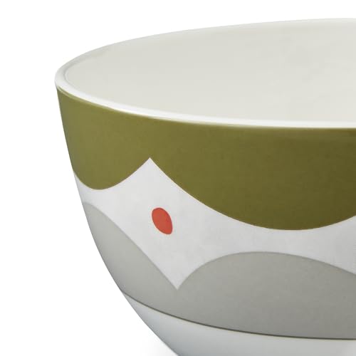 Image of Spode Kit Kemp 6 inch Geo Bowl | Geometric Abstract Design | Porcelain | Dishwasher and Microwave Safe | Ideal for Pasta, Cereal, Soup, and Rice | Home & Gathering Use