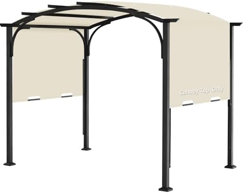 200x103 in Pergola Canopy Replacement Shade Cover Only, Khaki image 22