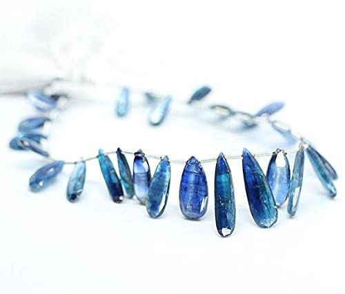 Kyanite bleue AAA perles poire sans défaut pour réussir vos bijoux fins