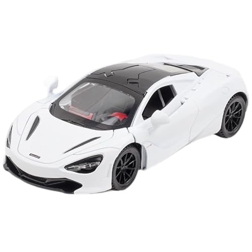 Image of New 1:32 Mc-Laren 720s Diecast Alloy Metal Pull Back Car with Openable Doors Music Sound and Light Vehicle Toy Car for Kids Boys