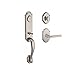 Baldwin FDKODXTAPRRAR492 Reserve Full Dummy Handleset Kodiak x Taper with Rustic Arch Rose in White Bronze Finish Right Hand