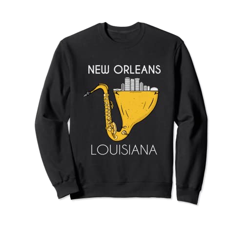 New Orleans Louisiana - Reproductor de música para hombre Sudadera