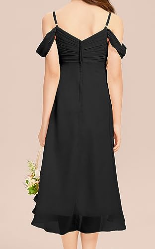 Imily Bela Girls Cold Shoulder Junior Bridesmaid Dresses Asymmetrical Chiffon Wedding Party Gown Dress4