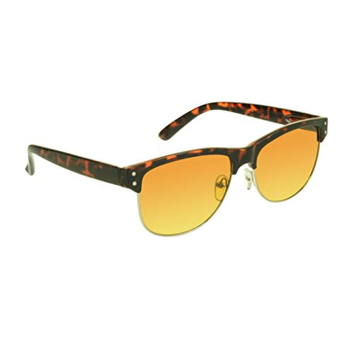Image of proSPORT Blue Light Blocking Sunglasses - HD Copper Amber Metal Aviator Reduce Eye Strain Better Sleep