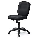 サンワダイレクト オフィスチェア コンパクト 防汚/防傷生地 キャスター付き ガス圧昇降 81~90.5cm ロッキング機能 耐荷重80kg デスクチェア ブラック 150-SNC139BK