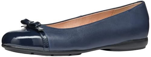 Geox D ANNYTAH C Ballet Plat pour Femme, Bleu Marine, 39 EU