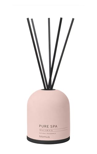 Blomus Fraga Rose Dust Reed Diffuser Set Concrete Air Freshener with 5 Reed Sticks