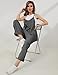 Lentta Women's Causal Jumpsuits V Neck Sleeveless Harem Overalls Stretchy Adjustable Strap Romper with Pockets(DarkGrey-M)