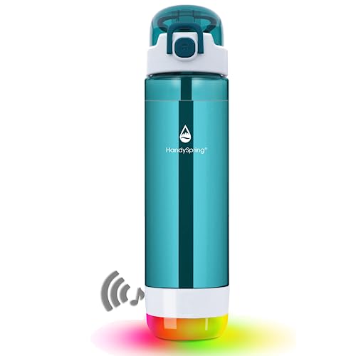 HANDYSPRING,Intelligente Wasserflasche mit Erinnerung, Wasser zu trinken – Lichter und Sound Hydrate Glow Flasche 750 ml, intelligente Trinkerinnerung, motivierende Wasserflasche (grün)