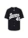 HUIKUII Men #45 Baseball Jersey Hip Hop Clothes Men‘s Button Down Shirts for Party Jerseys Black XL