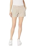 Nautica Women's Comfort Tailored Stretch Cotton Solid and Novelty Short, Oxford Tan, 0