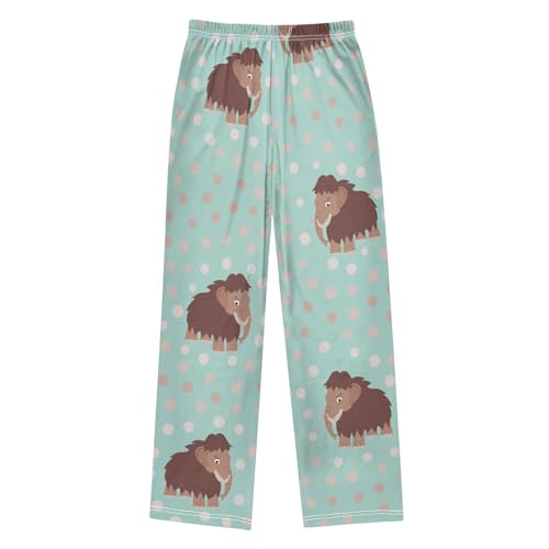 Cute Mammoth Boys Pants Boys Athletic Pants Long Pant for Boy with Pockets Wide-Leg Size 6-14Y2