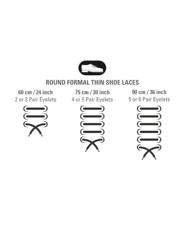 Image of SHOESHINE Formal Round Shoelace Waxed Cotton Thin Shoe Laces - 3 Pair