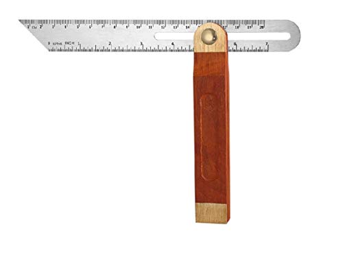 HUIYANG 9 Inch Sliding T Bevel Gauge Woodworking T Bevel Angle Finder with Hardwood Handle and Metric Marks for Carpentry