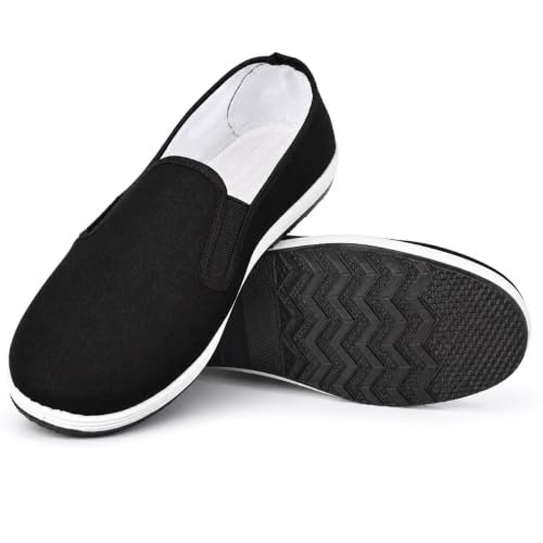 Image of Tai Chi Shoes for Men & Women, Lightweight Canvas Kung Fu Training Sneakers | Breathable Cloth Upper,Soft Flexible Fit and Nonslip Rubber Sole for Tai Chi, Kung Fu, Martial Arts, Walking and daily wear