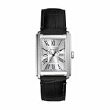 FOSSIL Orologio Carraway da uomo, Movimento al quarzo a tre lancette con cinturino in pelle o acciaio inossidabile, Grafite, 30 mm