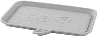 Iris Ohyama - Pet Food Mat, Dog or Cat, also for Plants or Shoes - Pet Feeding Tray - PFT-450P - Plástico, Gris - 45.8 x 32.9 x 2.7 cm