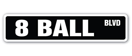 8 Ball Street Sign Decal Sticker Billiards Pool cue pooltable Darts poolroom Room Parlor