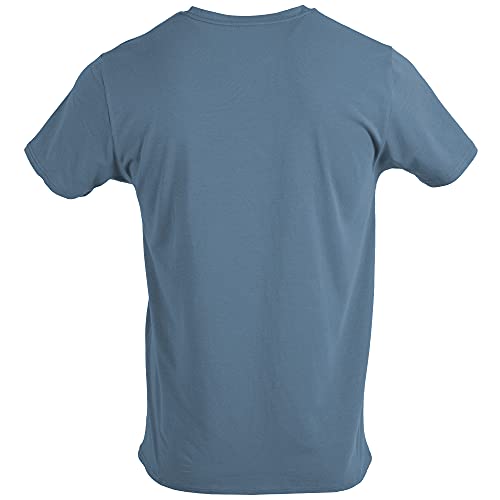 Gildan Men's V-Neck T-Shirts, Multipack, Style G1103, Navy/Heather Navy/Indigo Blue (5-Pack), Small #TOP4
