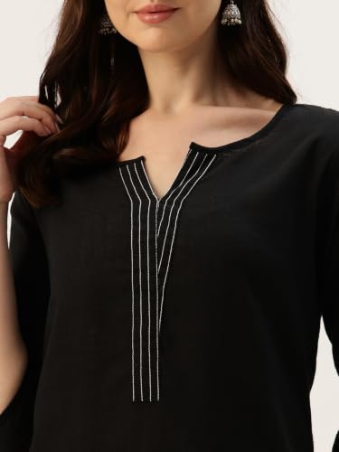 Image of Elegant Short Kurti for Women - 3 /4 Sleeves | Round Neck | (S to XXL)