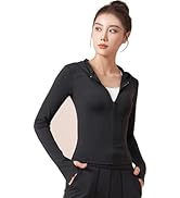 Women's Zip Up Hoodie Cropped Lightweight Quilted Jacket Style Free People Dupe for Casual Layeri...