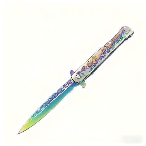 SAIYM 3D Rose Relief Pocket Knife