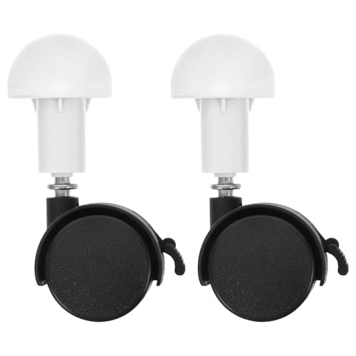 Holibanna 2pcs Stem Caster Wheels Replacement for Pet Cage - 360 Degree Rotatable Casters for Dog Crate Kitten Small Animal Rabbit Cat Playpen