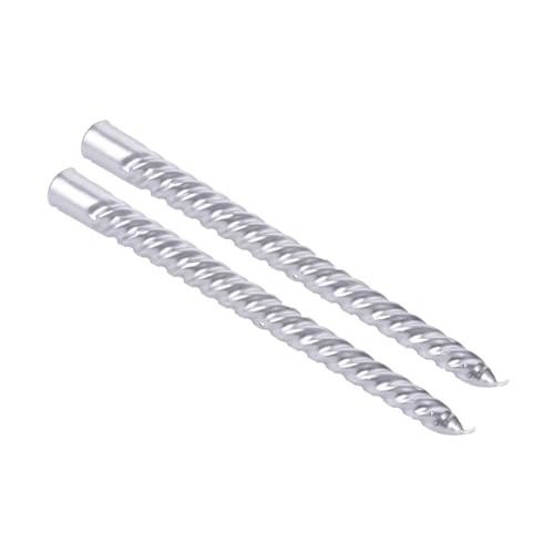 GOOHOCHY Set of 2 Odorless Paraffin Candles Long Pole European Wedding Candles Smoke- Flat Base for Stable Stand