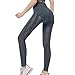 UYSA Leggings de gimnasio para mujer, de cintura alta, pantalones de yoga para entrenamiento, para mujer, leggings transpirables de malla, de secado rápido, pantalones deportivos elásticos, Negro, L