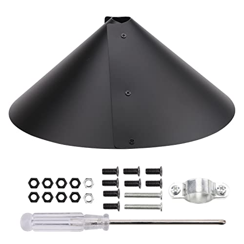 Wrap Around Squirrel Baffle,14 Inch Foldable Squirrel Guard Baffles,Universal Squirrels Proof Baffle,Protect Feeding Stations,Both Pole Mounted,Hanging Bird Feeders,Bird Feed Guard and Bird Houses