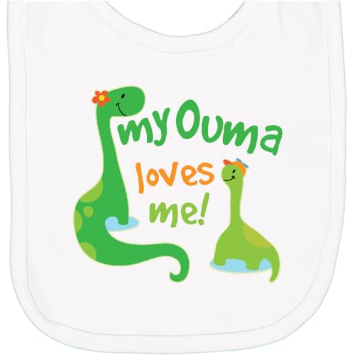 inktastic My Ouma Loves Me Grandson Dinosaur Newborn Bib