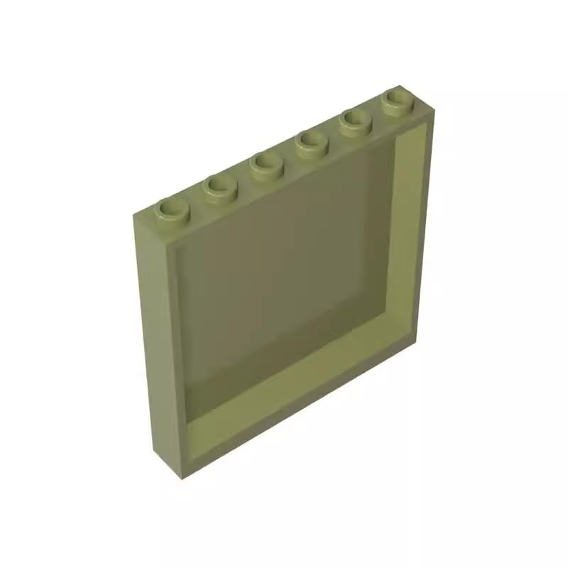 Gobricks 59349 Door Panel 1x6x5 10 Pieces GDS-773 Compatible with Lego Building Blocks Color:Olive Green