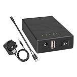 TalentCell Rechargeable 36W 12V/3000mAh Pack,12V/5V Dual Output External Battery Power Bank with Charger for LED Strip, Tape Light, CCTV Camera and more, Black