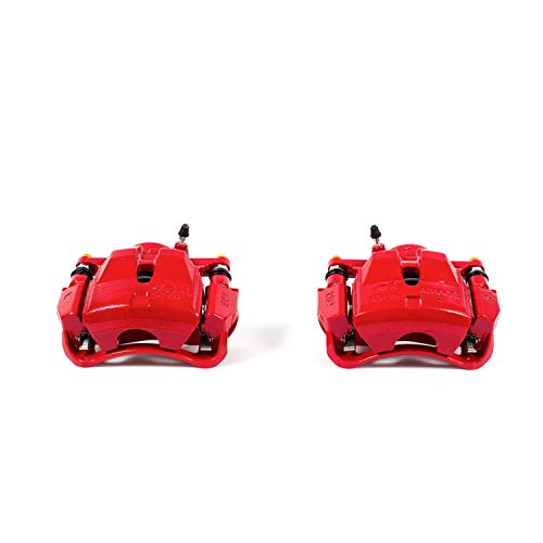 Image of PowerStop Front Red Powder Coated Brake Caliper Pair for Toyota RAV4 2006-18 - High-Temp Brake Caliper Upgrade, S3196