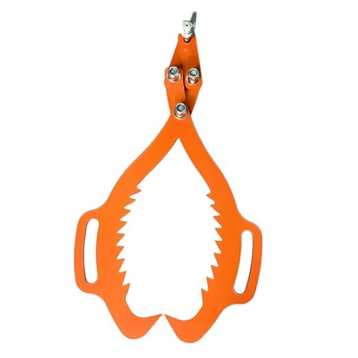 2 Serrated Timber Claw Hook, 18in Log Lifting Tongs, Heavy Duty Steel Log Grapple Hook, Lumber Skidding Tongs for Log Lifting, Handling, Dragging & Carrying, Tractor ATV Truck Accessories