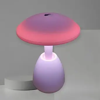 Lavnik Mushroom Night Light lamp Cordless LED Table Light Rechargeable Small Desk Lamp Portable Dimmable Desk Light with Touch Switch Bedroom Dining Room Night Light Reading Light