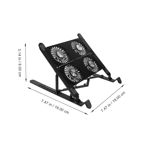 Soporte ajustable para laptop con ventiladores y base de enfriamiento miniatura 4