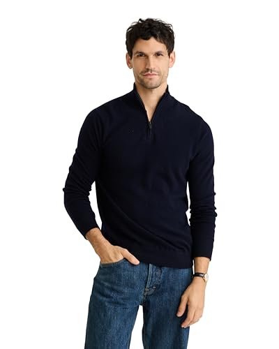 Soft Cashmere Mens Quarter Zip - Main Image